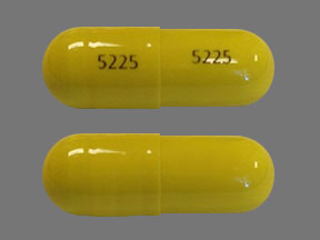 Pill 5225 5225 Yellow Capsule/Oblong is Tetracycline Hydrochloride