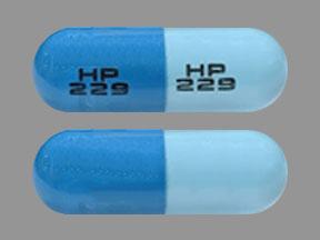 Pill HP 229 HP 229 Blue Capsule/Oblong is Acyclovir