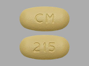 Pill CM 215 is Invokamet 150 mg / 500 mg