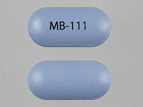 Pill MB-111 Blue Oval is Moxatag