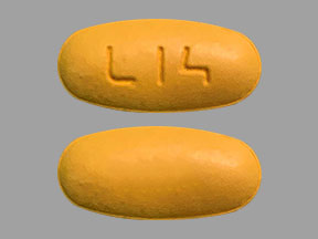 Pill L14 Orange Oval is Valsartan