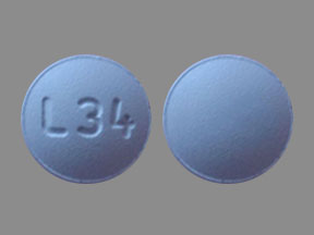 Pill L 34 Blue Round is Eszopiclone