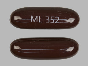 Pill ML 352 is Folcal DHA prenatal multivitamins with folic acid 1.25 mg and docusate sodium 55 mg
