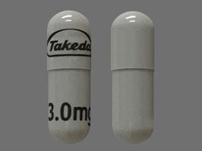 Pill Takeda 3.0 mg Gray Capsule/Oblong is Ninlaro