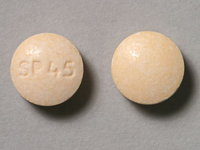 Pill SP45 Orange Round is Aspirin Children's