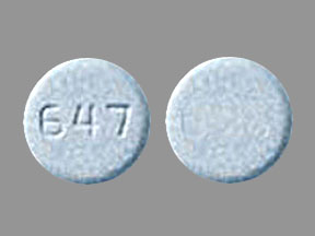 Pill 647 Blue Round is Sinemet 10-100