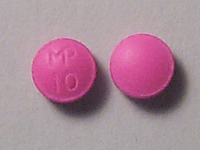 Pill MP 10 Pink Round is Amitriptyline Hydrochloride