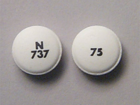 Pill 75 N 737 White Round is Diclofenac Sodium Delayed Release