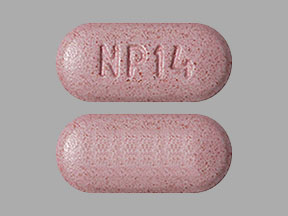 Pill NP 14 Pink Capsule/Oblong is QuilliChew ER