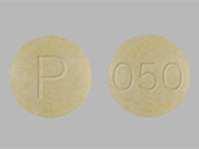 Pill P 050 Yellow Round is WP Thyroid