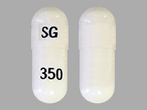 Pill SG 350 White Capsule/Oblong is Pregabalin
