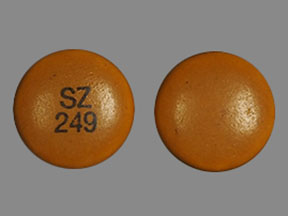 Pill SZ 249 Yellow Round is Chlorpromazine Hydrochloride