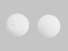 Pill 651 White Round is Clonidine Hydrochloride Extended-Release