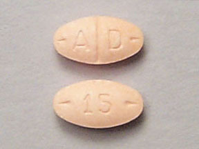 A D 15 Pill Images (Orange / Elliptical / Oval)