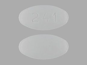 241 Pill Images White Elliptical Oval