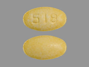 518 Pill Images (Yellow / Elliptical / Oval)