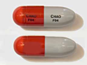 Pill CHAO F04 CHAO F04 Gray Capsule/Oblong is Seromycin