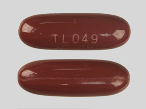 Pill TL049 Red Capsule/Oblong is UltimateCare ONE