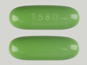 Pill T580 Green Oval is Zatean-PN DHA