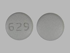Pill 629 Gray Round is Benazepril Hydrochloride