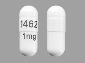 Pill 1462 1 mg White Capsule/Oblong is Anagrelide Hydrochloride