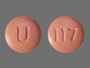Pill U 117 Pink Round is Topiramate