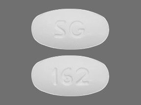 Pill SG 162 White Oval is Irbesartan