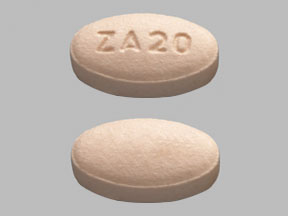 Pill ZA 20 Pink Oval is Simvastatin