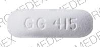 Pill GG 415 White Capsule/Oblong is Metoprolol Tartrate