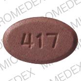 Pill 417 MYLAN Brown Oval is Bumetanide