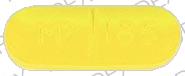 Pill MP 185 Yellow Rectangle is Metoprolol Tartrate