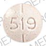 Pill 519 JSP White Round is Levotabs