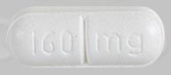 Pill 160 mg BERLEX White Capsule/Oblong is Betapace AF