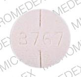 Pill 3767 White Round is Disulfiram