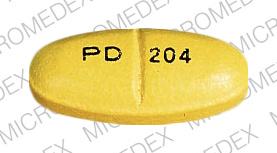 Pill PD 204 Yellow Oval is Procan SR