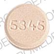 Pill 5345 DAN DAN Tan Round is Hydrochlorothiazide