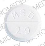 Pill CORTONE MSD 219 is Cortone acetate 25 MG
