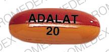 Pill ADALAT 20 Orange Capsule/Oblong is Adalat