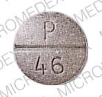 Pill P 46 Gray Round is Propranolol Hydrochloride