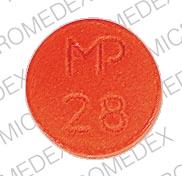 Amitriptyline hydrochloride 100 mg MP 28 Front