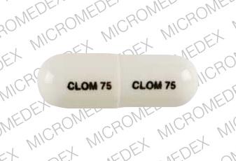 Clomipramine hydrochloride 75 mg CLOM 75 CLOM 75 Front