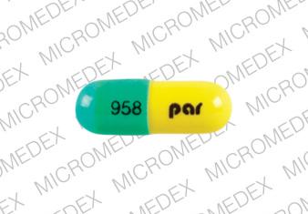 Pill 958 par Green & Yellow Capsule/Oblong is Chlordiazepoxide Hydrochloride