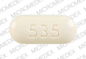Pill 535 Green Capsule/Oblong is Entex LA