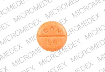 Amoxapine 50 mg 5714 DAN 50 Front