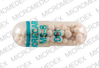 Pill DCI PANCRECARB(R) MS-8 Clear Capsule/Oblong is Pancrecarb MS-8