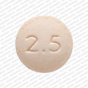 Glyburide 2.5 mg N 343 2.5 Back