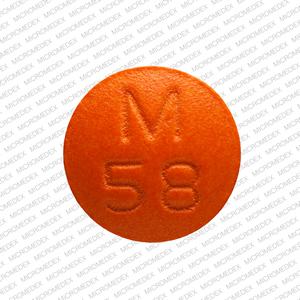 Thioridazine hydrochloride 25 mg M 58 25 Front