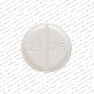 Benztropine mesylate 0.5 mg 2325 V Front