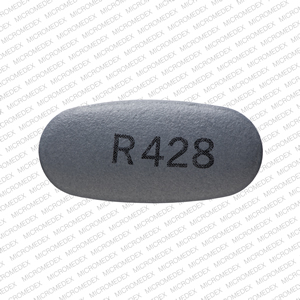 Pill R428 Gray Capsule/Oblong is Lamotrigine Extended-Release
