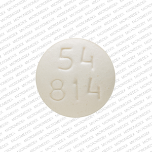 Pill 54 814 White Round is Oxymorphone Hydrochloride